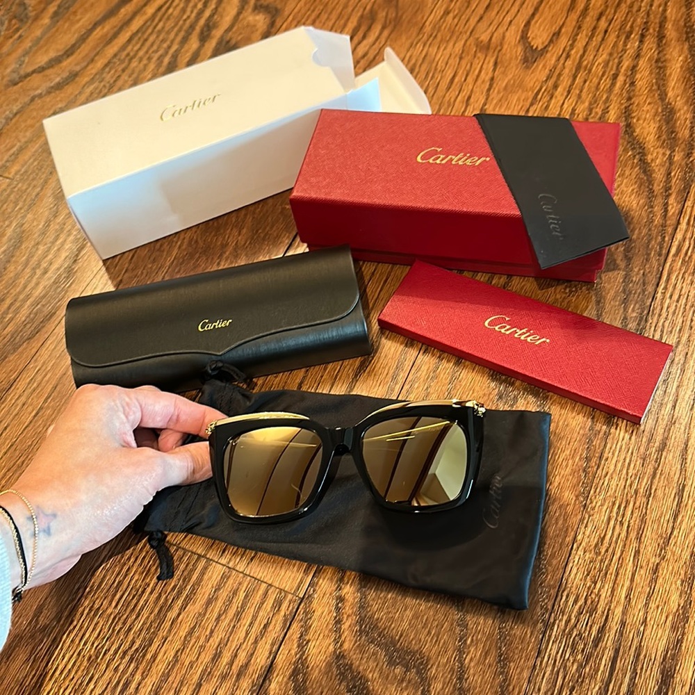 Cartier Sunglasses CT0030S 001 Cat Eye NWT